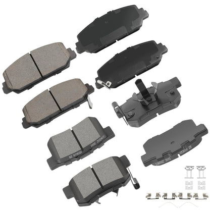 Ceramic Disc Brake Pads Kit for Acura RDX (2014–2018) Front & Rear