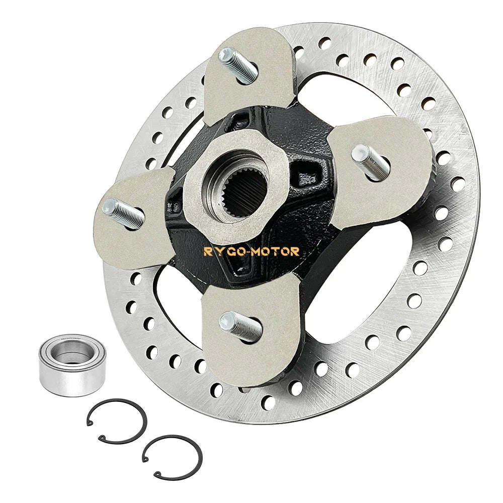Front/Rear Wheel Hub & Brake Rotor & Bearing Set for Polaris RZR XP 4 1000 (2014–2023)