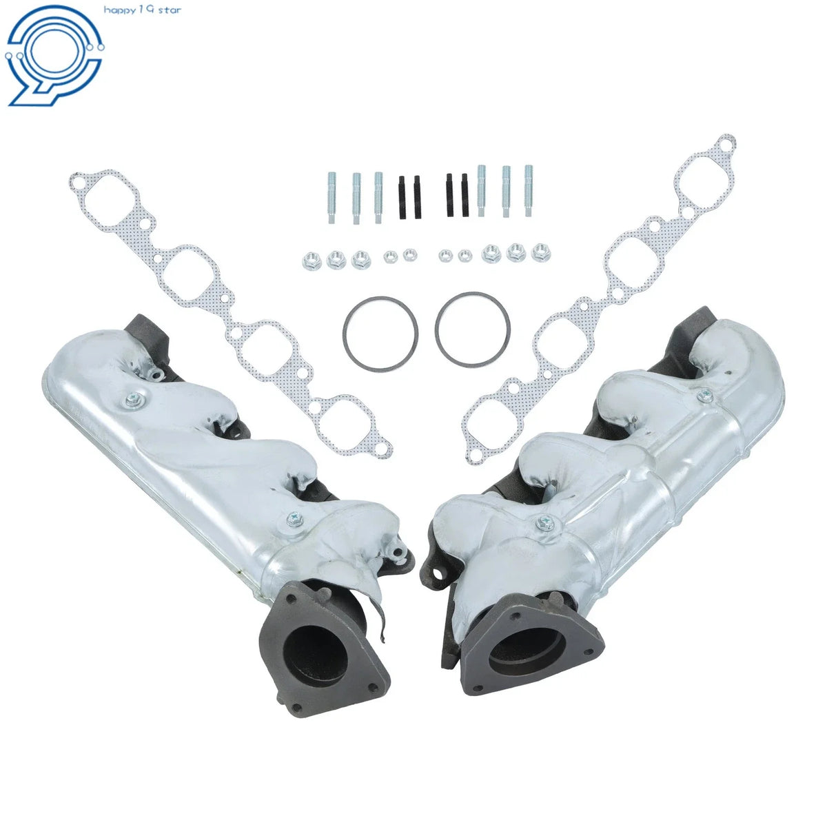 Pair Exhaust Manifolds for Chevy Silverado GMC Sierra 2500 3500 HD (2001–2007)