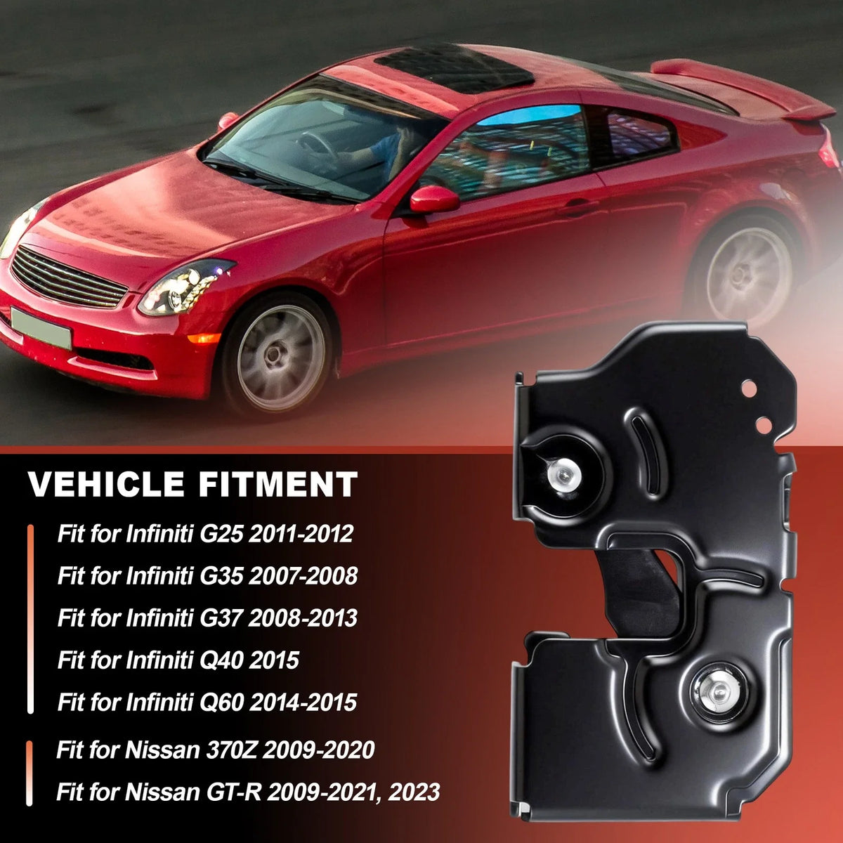 Left Side Hood Latch Lock Assembly 65601JL60A for Nissan 370Z GT-R (2009–2020)