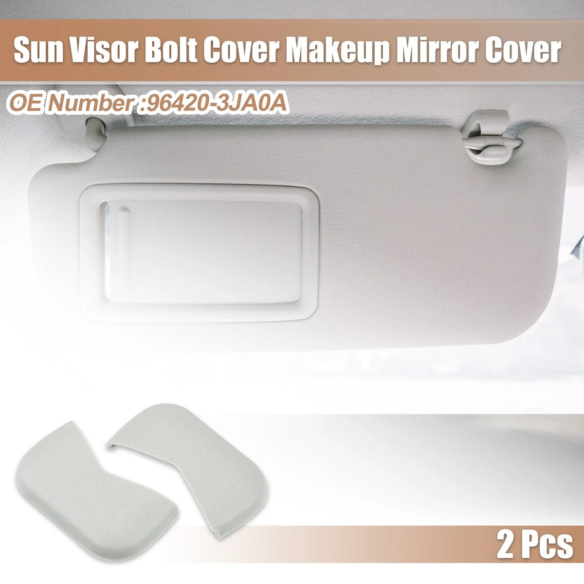 2X Sun Visor Bolt Cover Makeup Mirror for Nissan Altima (2013–202)