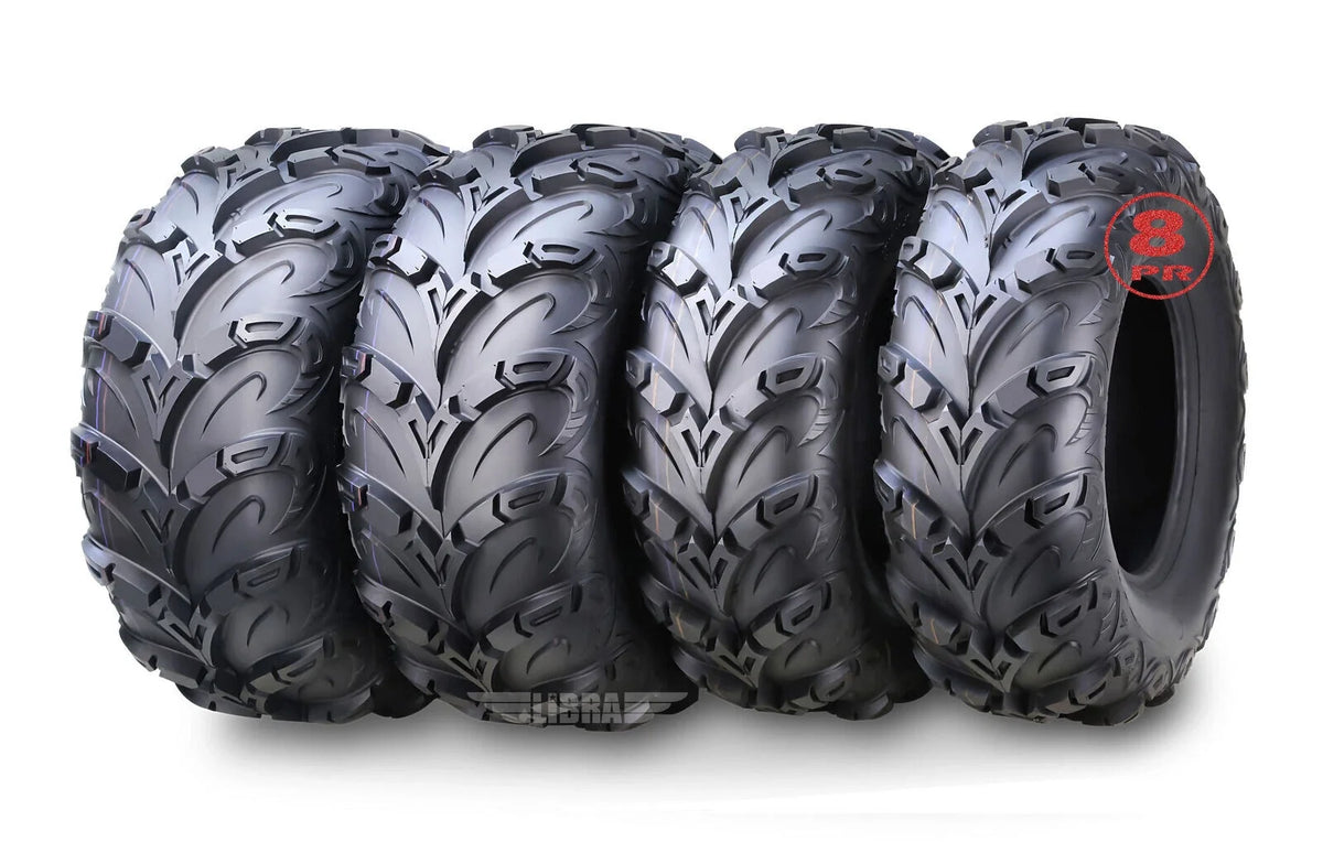 Set of 4 Tires for Tomberlin SDX400 600 Sym QUADLANDER600 (2010–2011) 25X8X12 25X10X12 8PR MudSling