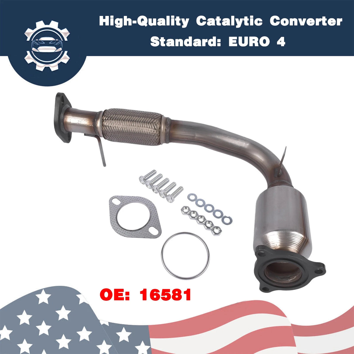 Front Catalytic Converter for GMC Terrain (2010–2014) Chevy Captiva Sport (2012–2015) 16581, 59521, 50507