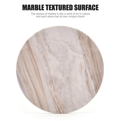 Set of 6 Marble Style Ceramic Drink Coasters for Home Use