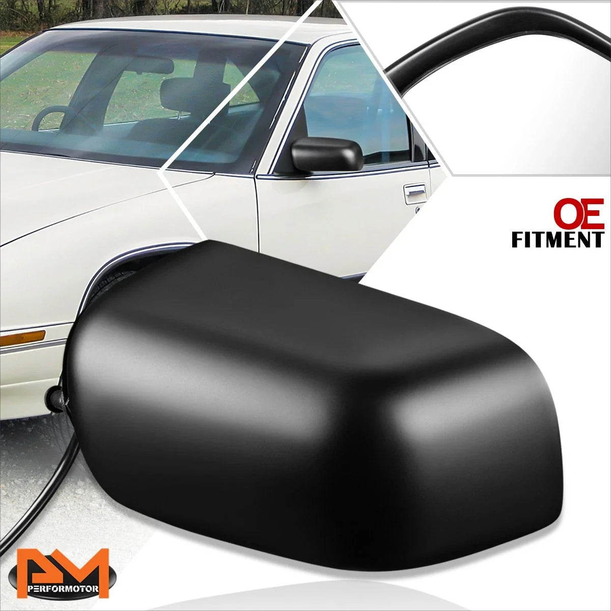 Manual Side Door Mirror Left for Buick Regal/Pontiac Grand Prix (1988–1996)