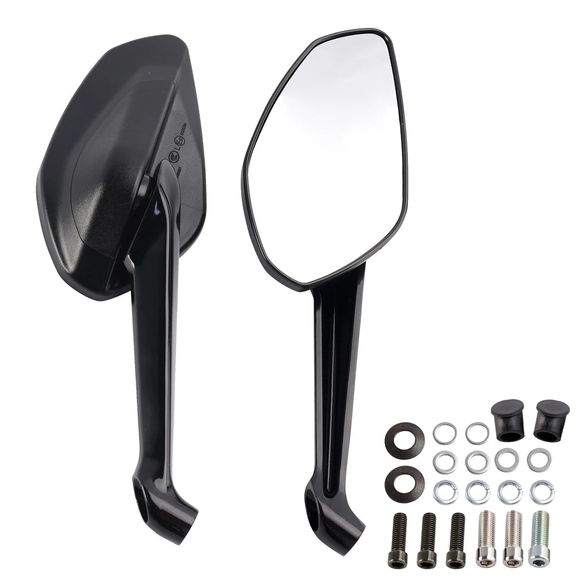 Black Pair Rear View Mirrors for Ducati Streetfighter V2 V4 V4S (2020–2024) 52310551A, 52310541A