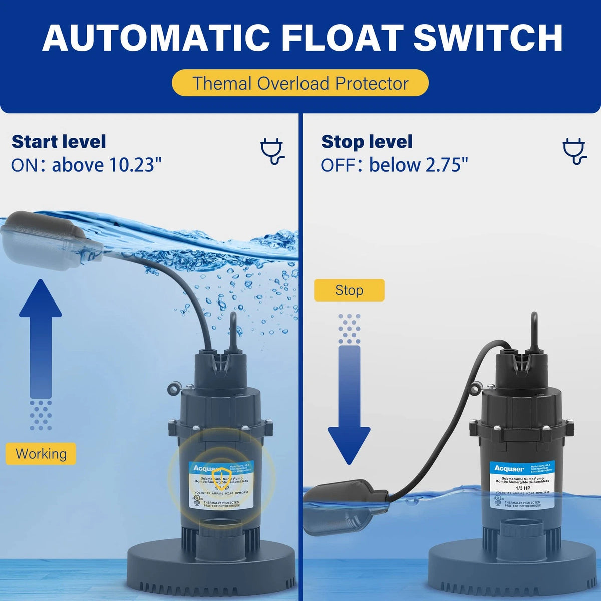 Submersible Water Pump for Clean Dirty Basement Garden Pool (2010–2023)