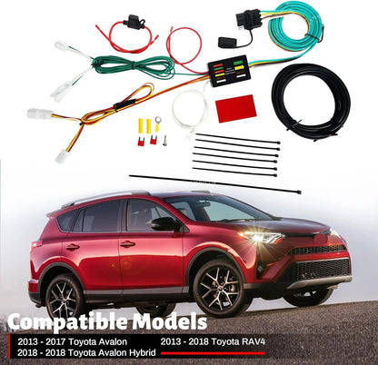 4 Pin Trailer Towing Hitch Wiring Harness 56350 for Toyota RAV4/Avalon (2013–2018)