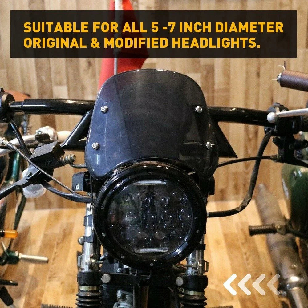 Set of 2 Universal Windshield Deflectors for Motorcycles 5"-7"