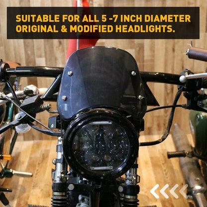 Set of 2 Universal Windshield Deflectors for Motorcycles 5"-7"