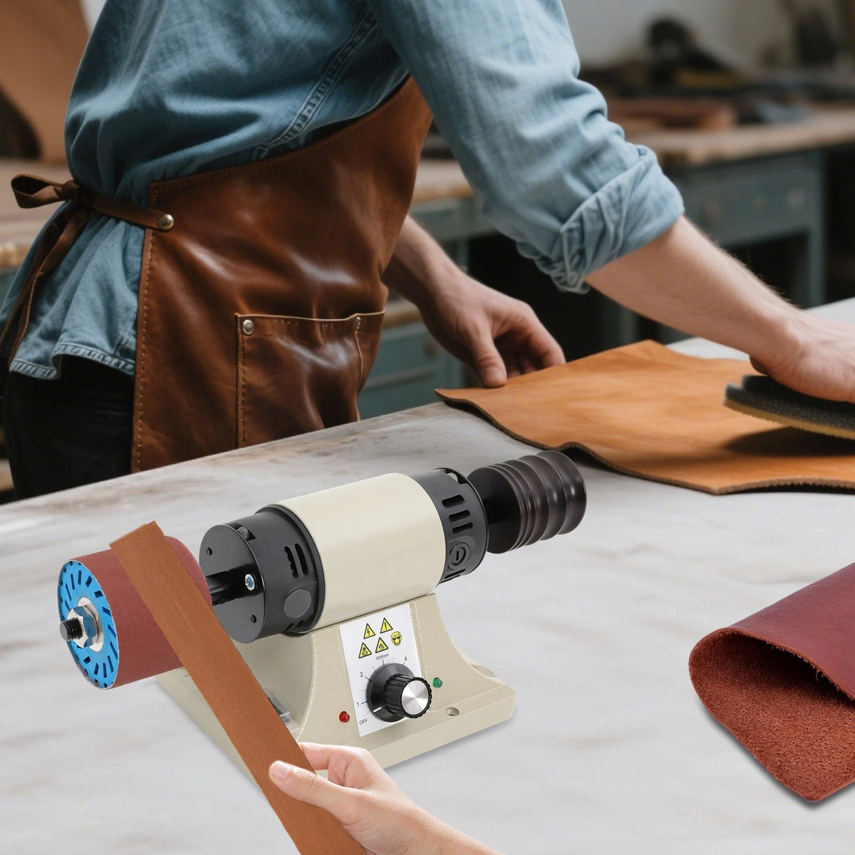 Electric Leather Polishing Machine for Leather Edge Grinding (8000RPM)