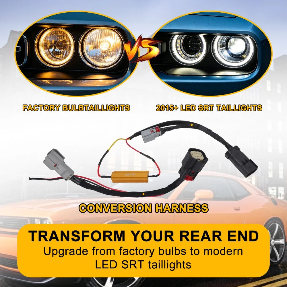 LED Taillight Wiring Adapter for Dodge Challenger (2008–2014 to 2015+)