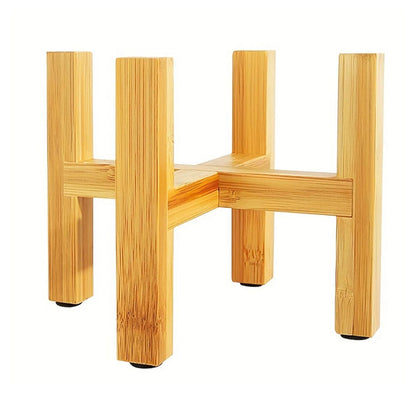 5.6in Bamboo Flower Stand Plant Rack Shelf Storage Display