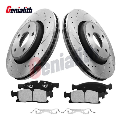 Front Disc Rotors & Brake Pads Kit for Dodge Durango Grand Cherokee (2012–2020)