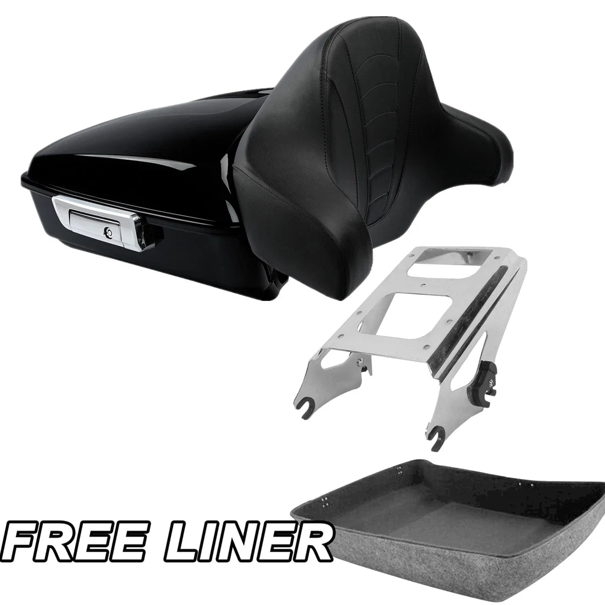 Chopped Trunk Pad Mount Rack for Harley Touring Electra Street Road Glide (2009–2013)