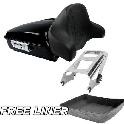 Chopped Trunk Pad Mount Rack for Harley Touring Electra Street Road Glide (2009–2013)