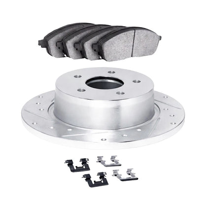 Rotor Set Rear for Dodge Neon (1995–2003) | Vented | Drilled and Slotted | ALX-PAU-DF-7512-39002-CLA1