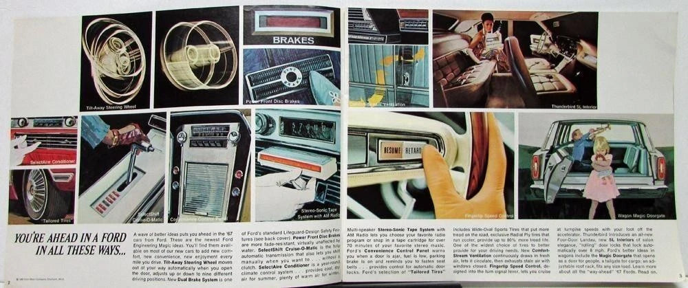 Sales Brochure for Ford Full Line (1967) - Mustang, Falcon, Fairlane, Thunderbird