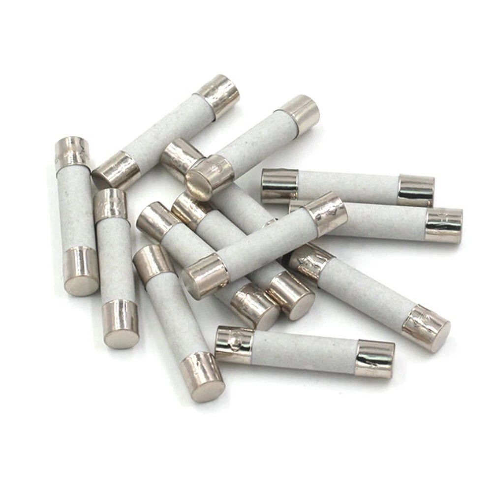 Set of 100 Universal 20Amp Slow Blow Ceramic Fuses for Ovens