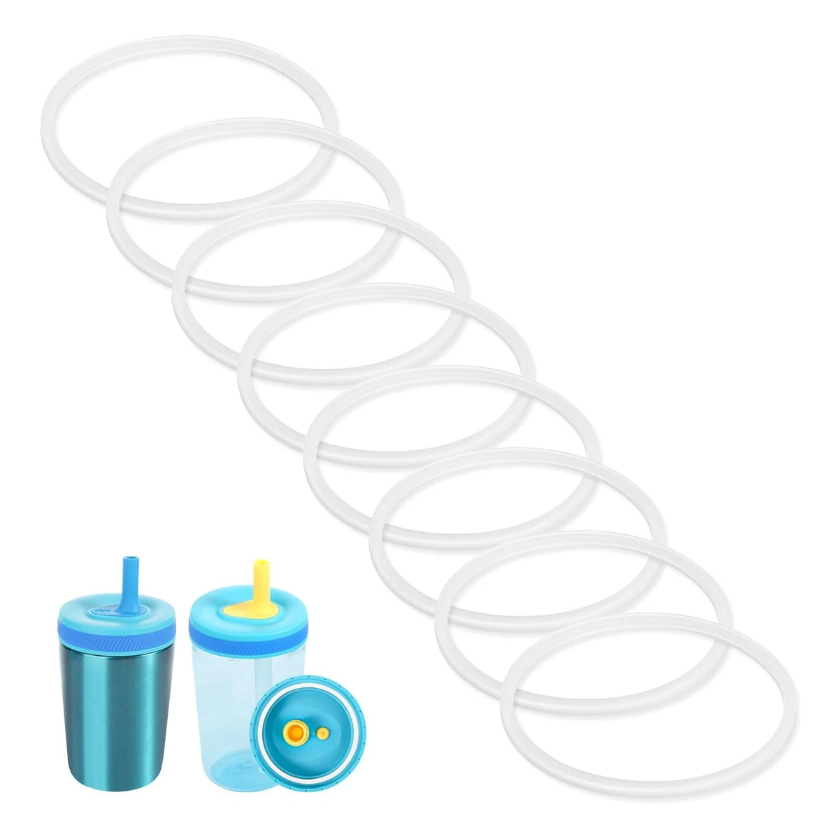8pcs Replacement Gaskets for Zak Designs Kelso 15oz Water (No Years)