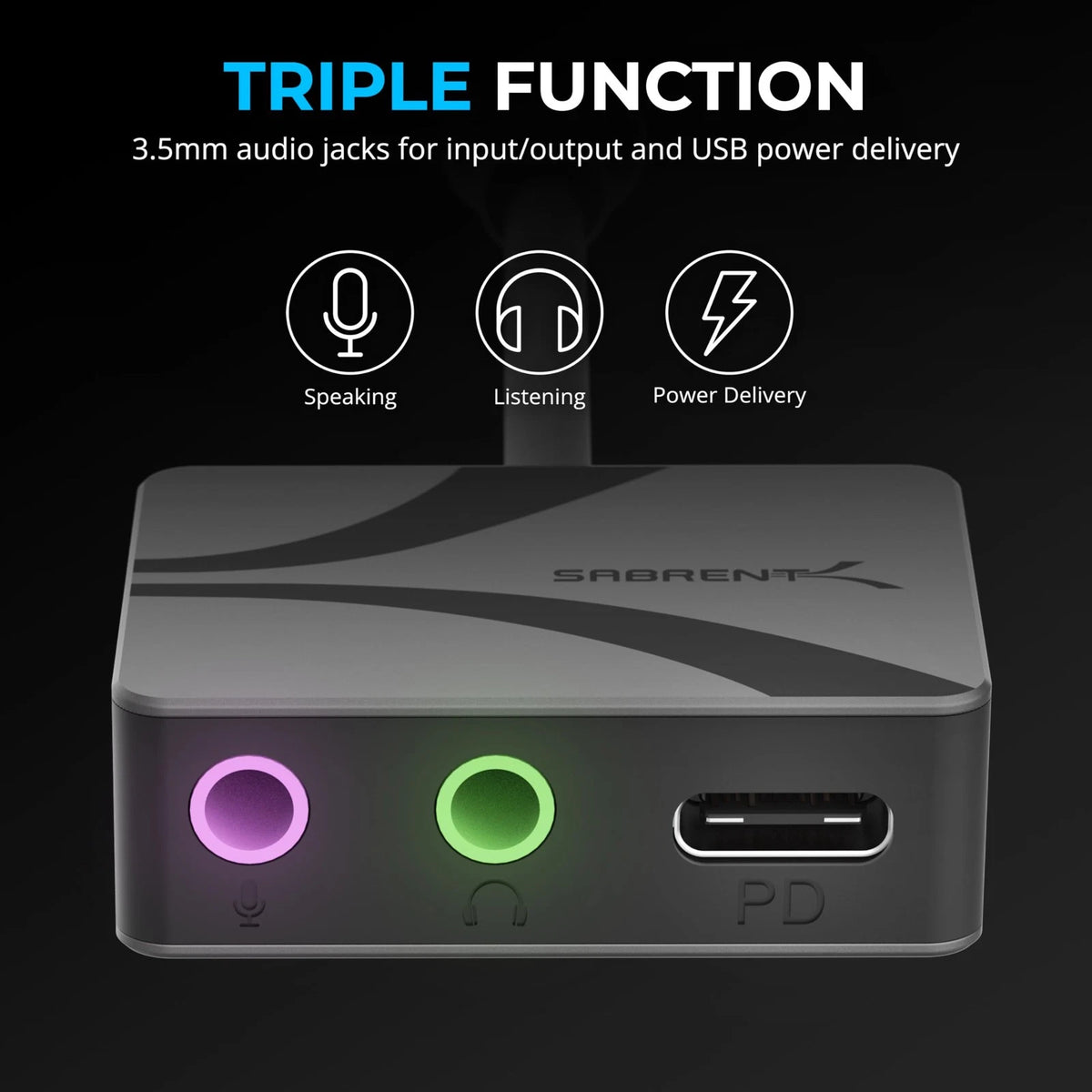 USB Type-C to 3.5mm Audio Adapter for USB-C Devices