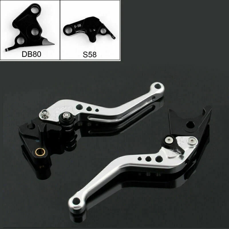 Short Brake Clutch Levers for Aprilia Tuono V4R (2011–2014) T9 Silver