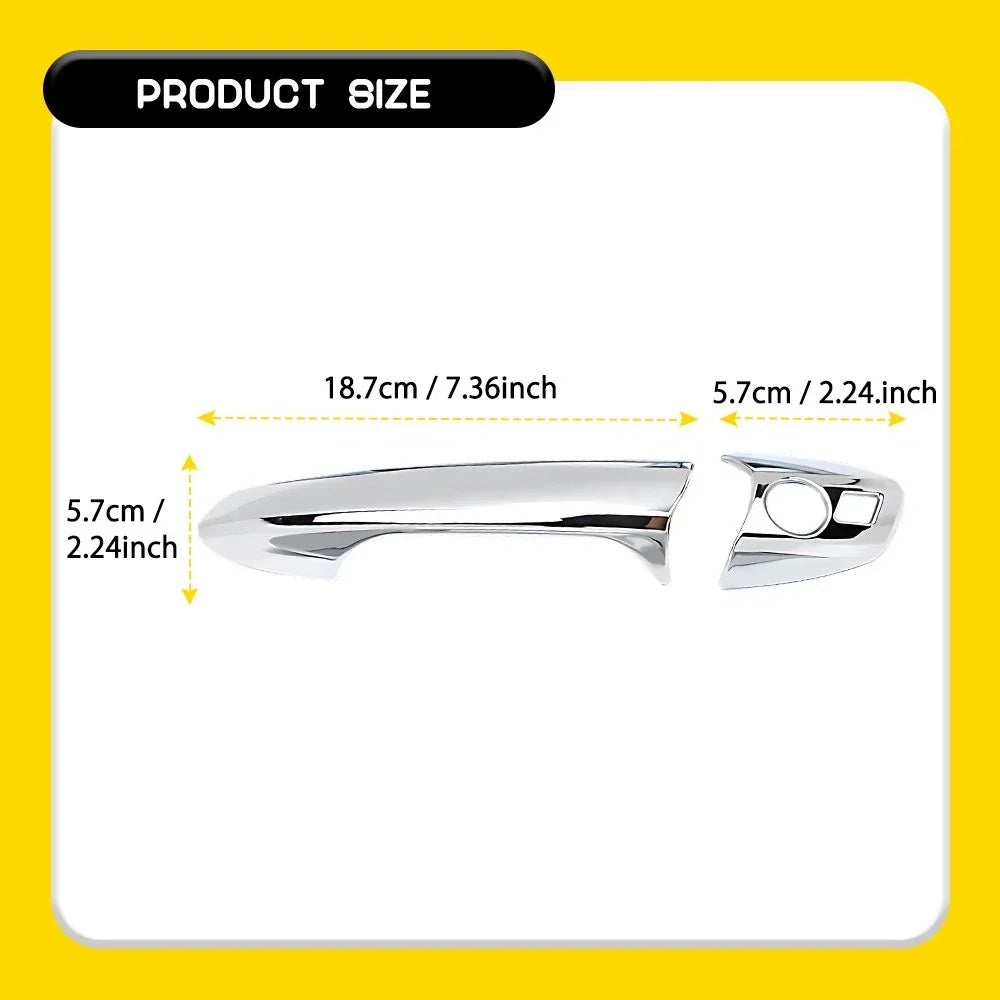 Set of 4 Chrome Exterior Door Handle Covers for Mercedes-Benz ML Class W166 (2012–2015)