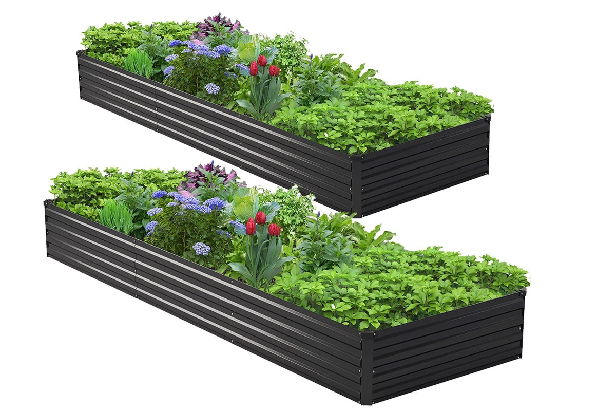 2X Galvanized Raised Garden Bed for Henshwon 10x3x1 ft (2023)