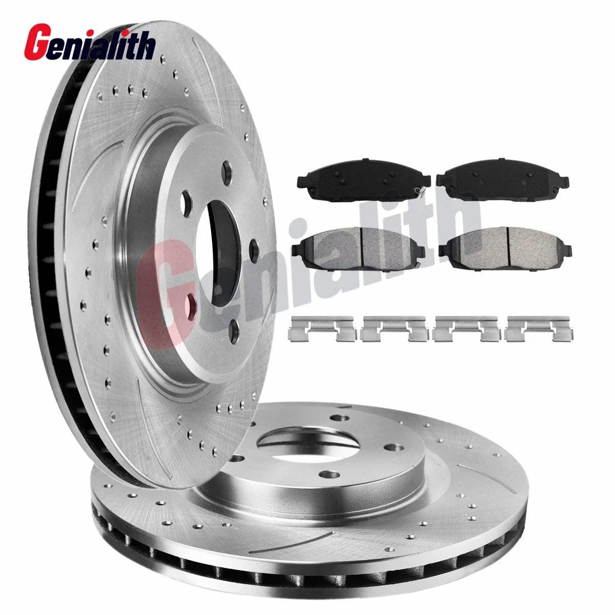 Front Brake Rotors + Ceramic Pads for Jeep Grand Cherokee Commander (2005–2010)