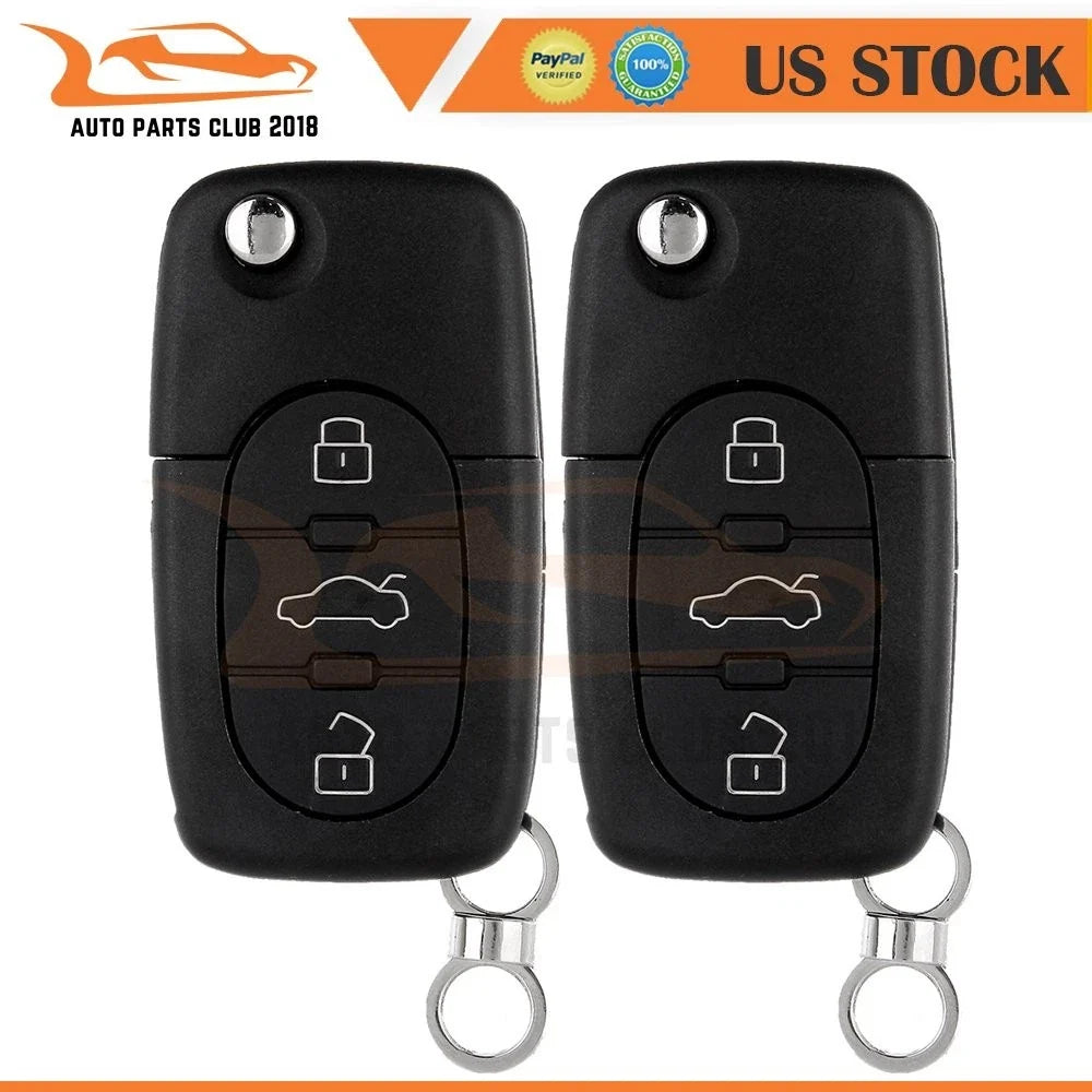 2X Keyless Key Fob Remote Case Shell for Audi A4 Allroad Quattro (1997–2005)