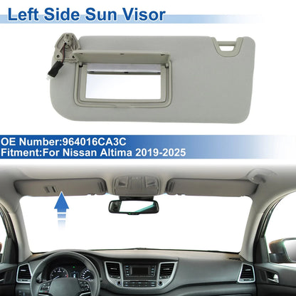 Left Side Sun Visor for Nissan Altima (2019–2025) Replaces 964016CA3C Grey
