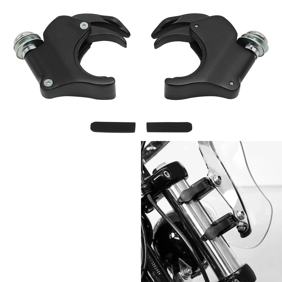 Set of 4 Windscreen Windshield Clamps for Harley Dyna Sportster XL883 1200