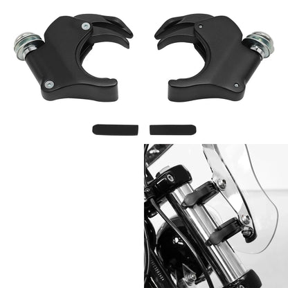 Set of 4 Windscreen Windshield Clamps for Harley Dyna Sportster XL883 1200