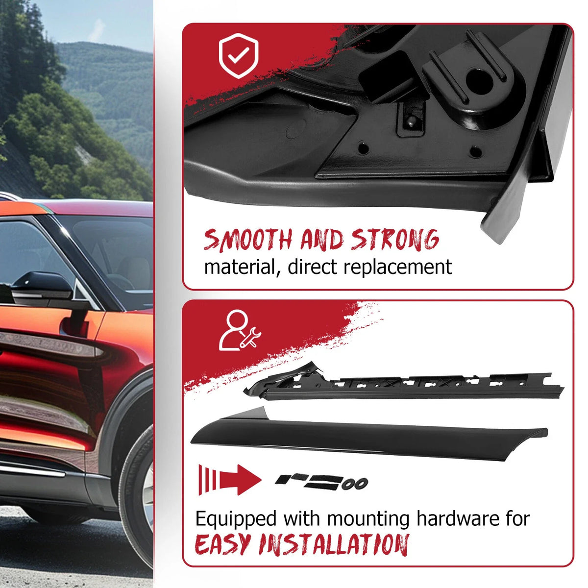 Right Side Windshield A-Pillar Molding Trim for Ford Explorer (2011–2019)