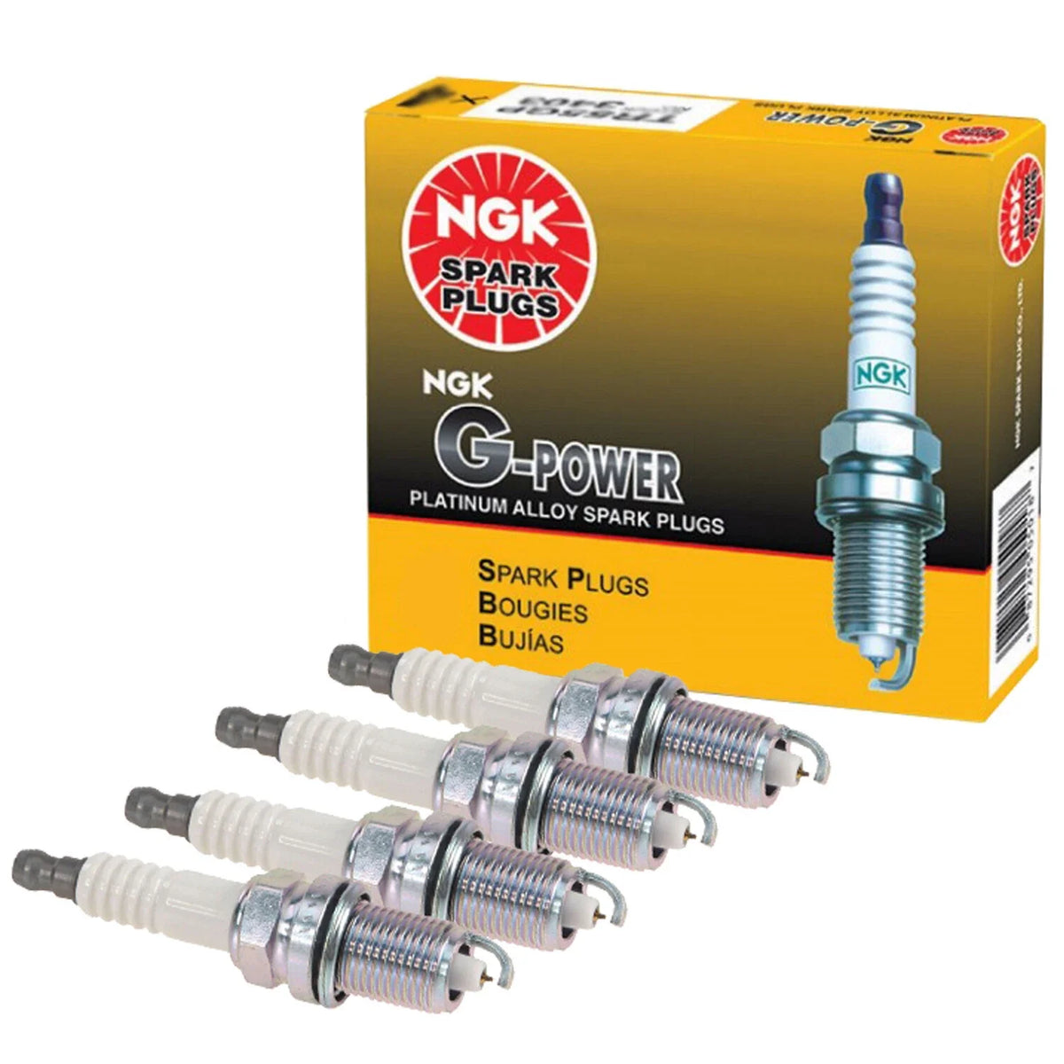 Set of 4 NGK G-Power Platinum Spark Plugs for Acura Chevy Ford Honda Mazda (L4)