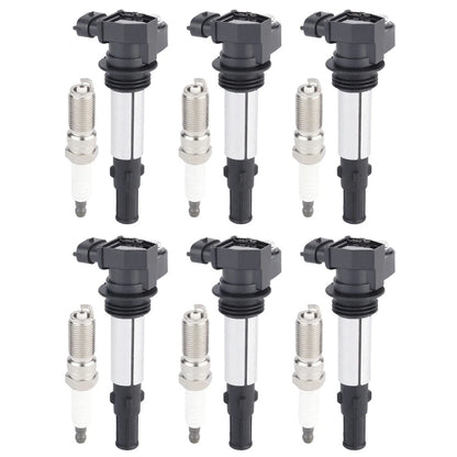 Ignition Coil & Spark Plug Kit for Chevy Traverse Cadillac STS CTS (2004–2009) - 18084857, UF375, 12629037, 6509, LTR6IX11