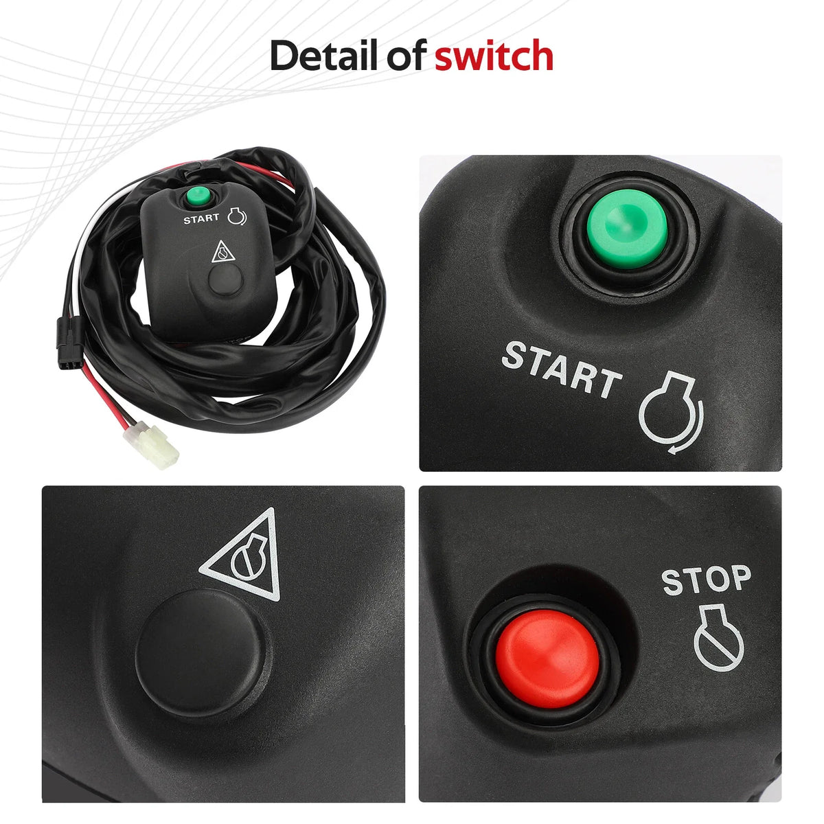 Handlebar Start Stop Kill Switch with Safety Lanyard for Yamaha WaveRaider 700 1000