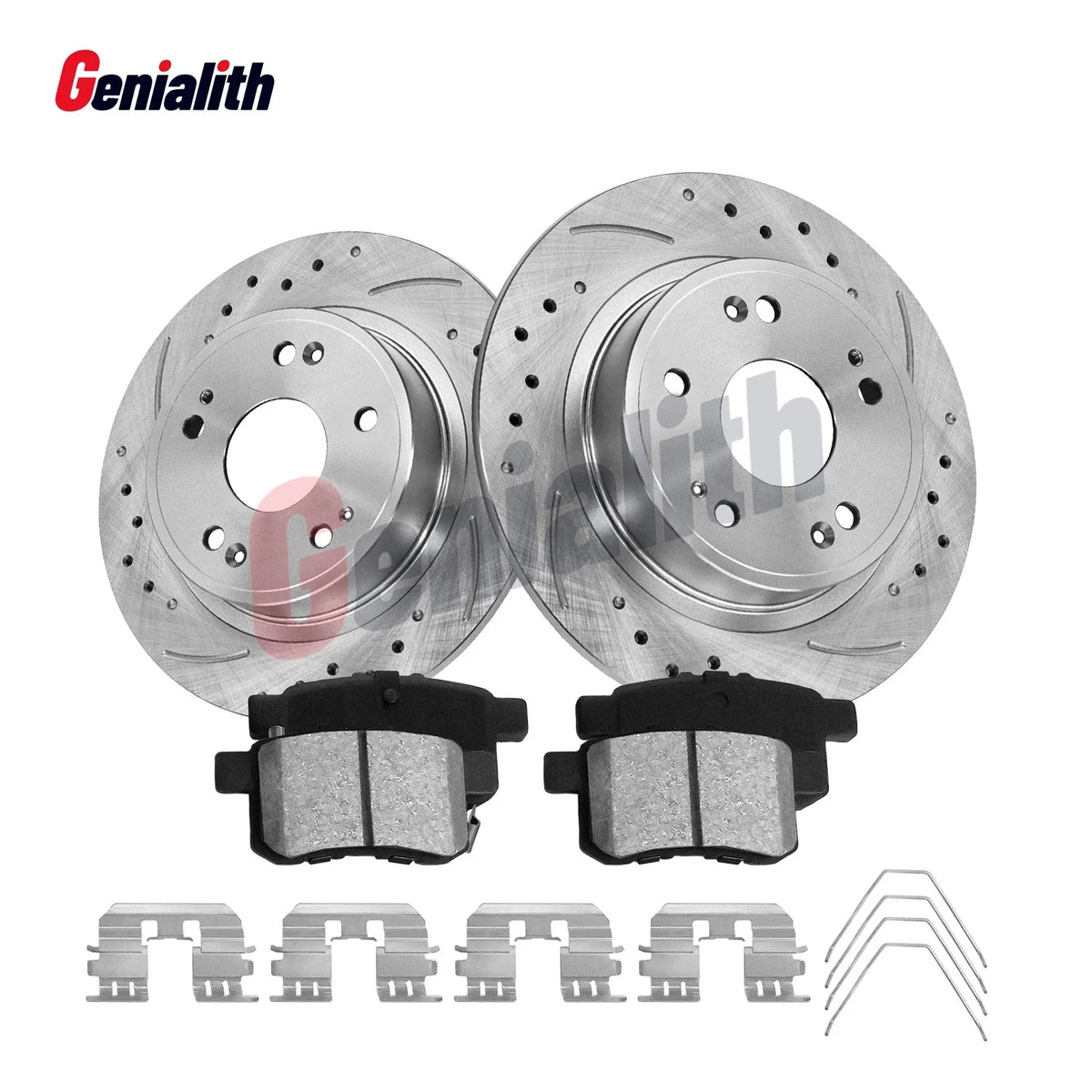 Rear Disc Rotors & Ceramic Brake Pads Kit for Honda Accord Acura TSX (2009–2017)