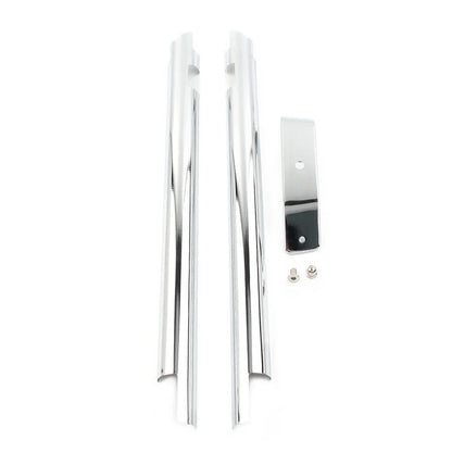 Chrome Frame Down Tube Covers Accent Trim for Harley Softail Twin Cam (2000–2006)