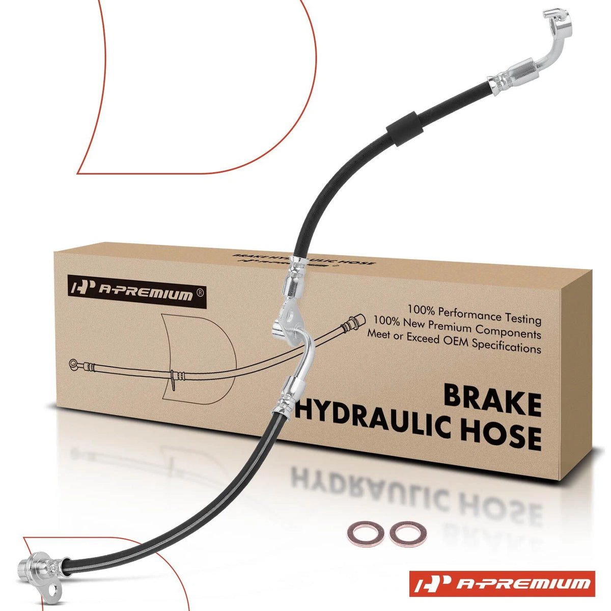 Front Left Brake Hydraulic Hose for Mazda MX-5 Miata (2006–2015) H621083, NF4743990A, NF4743990, 2202659