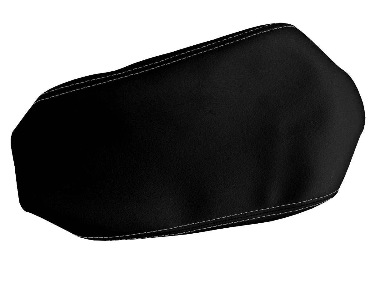 Leather Console Lid Armrest Cover for Jeep Grand Cherokee (1999–2004) Gray Stitch