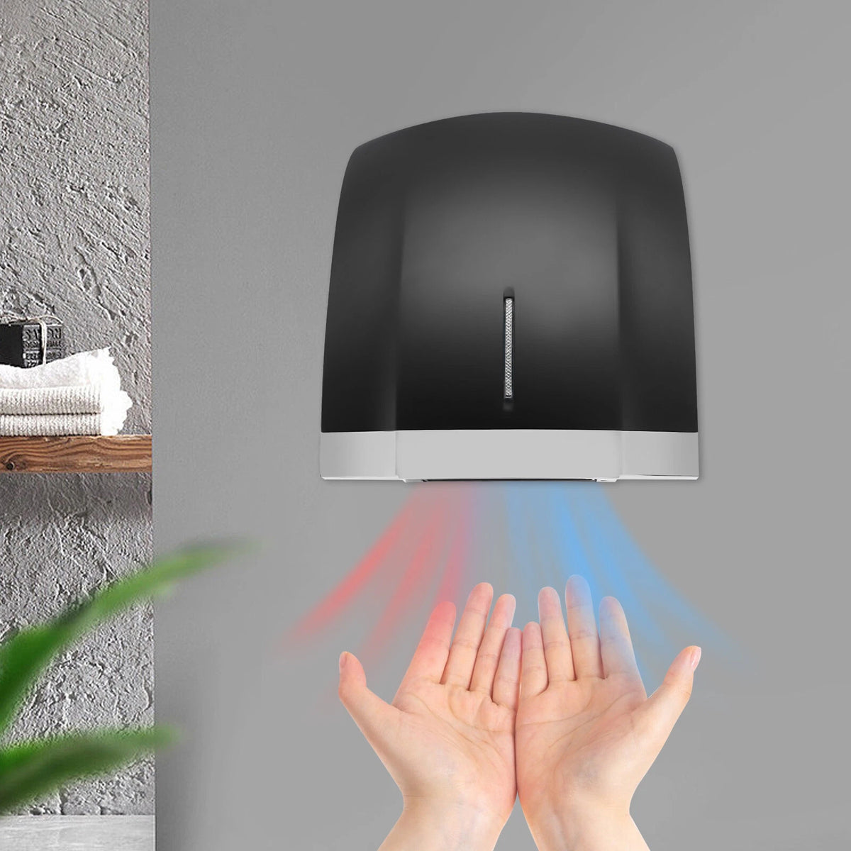 1800W Electric Hand Dryer for Commercial Use (Hot/Cold Air)