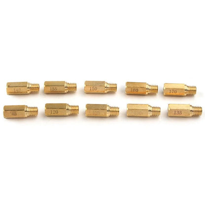 10PCS Carburetor Main Jets Kit for PWK Mikuni OKO KOSO #120-#170