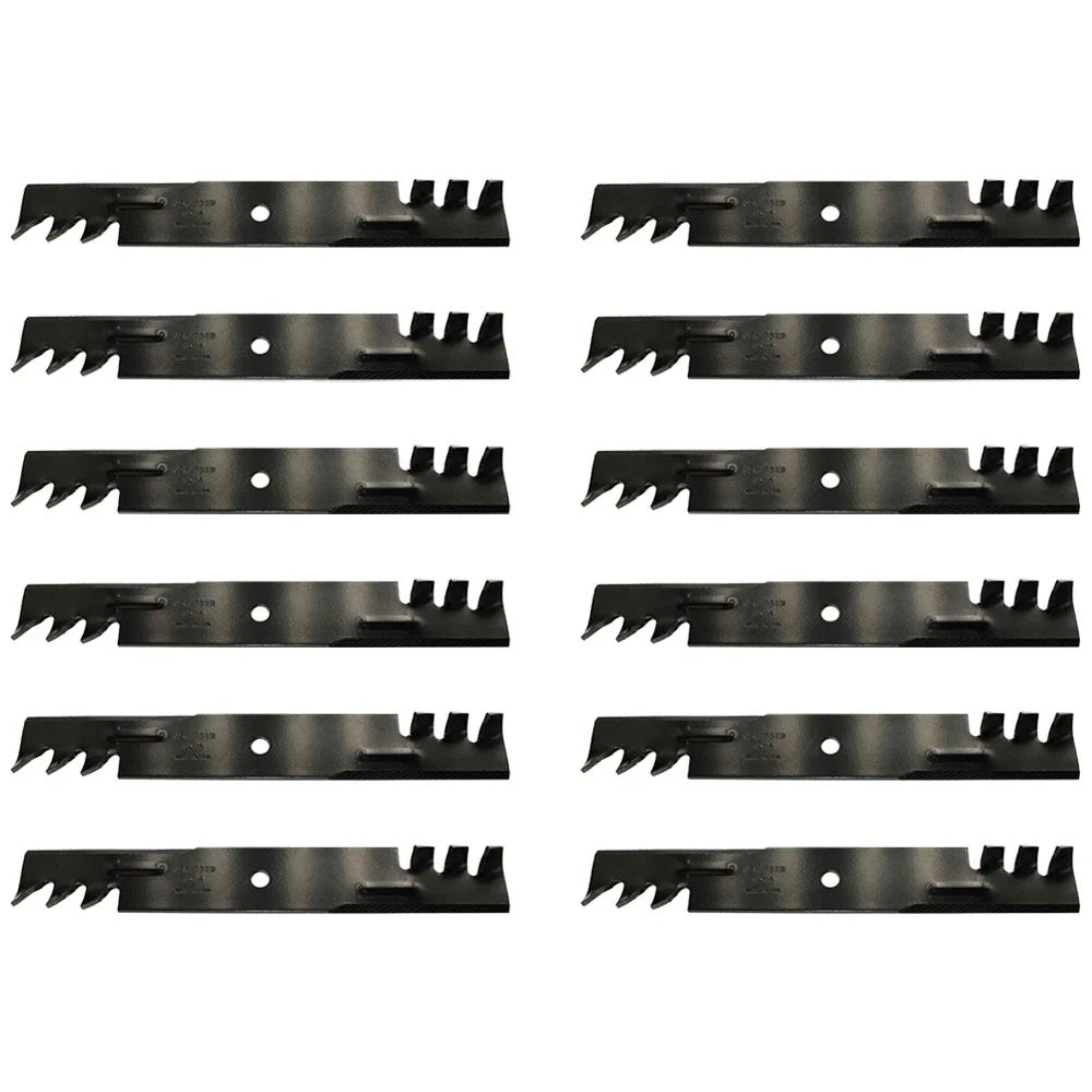 Set of 12 Toothed Mower Blades for Bobcat (Requires 2 for 36"; 3 for 54")