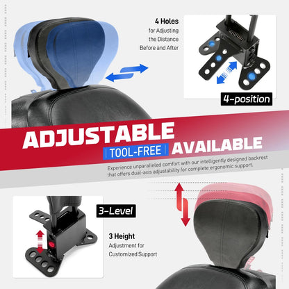 Backrest for Harley Road King, Electra Glide, Street Glide (88–up)