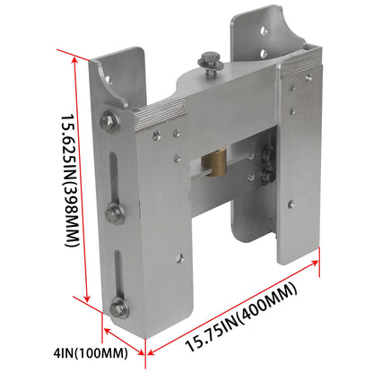 Adjustable 4" Jack Plate for Outboard Boat Motor (Manual Power Lift)