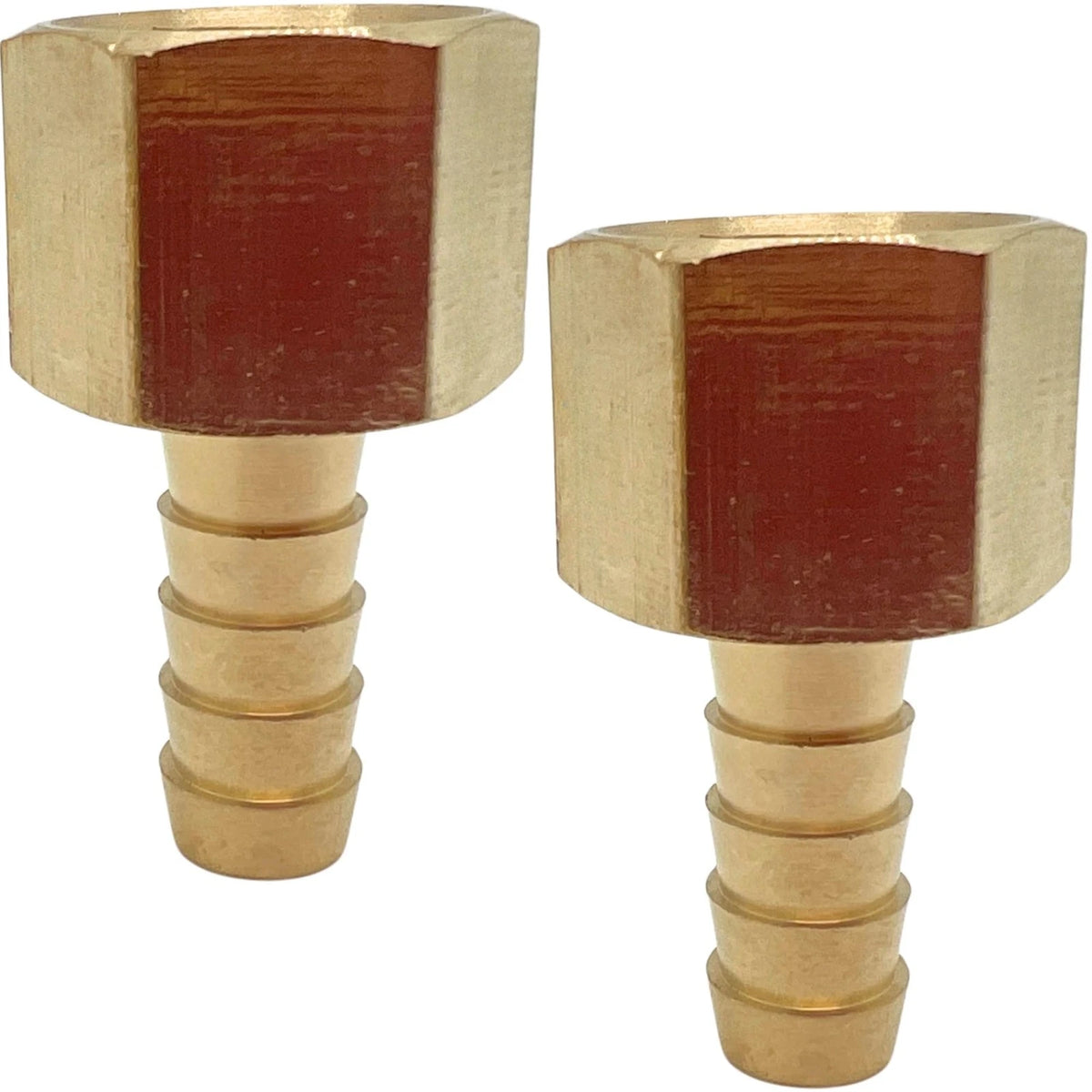 2X Brass Hose Fittings 3/8" NPT Female to 5/16" Barb
