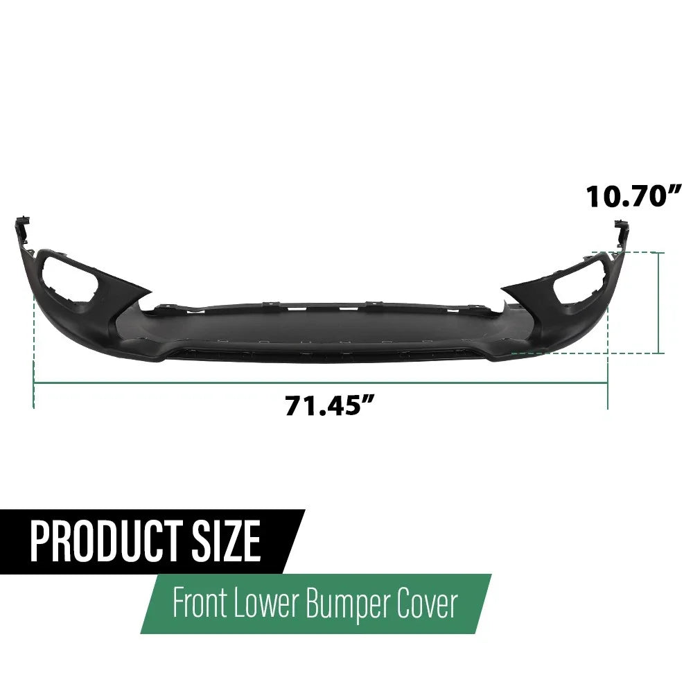 Front Lower Bumper Cover for Jeep Grand Cherokee (2014–2018) w/ Fog Light Hole