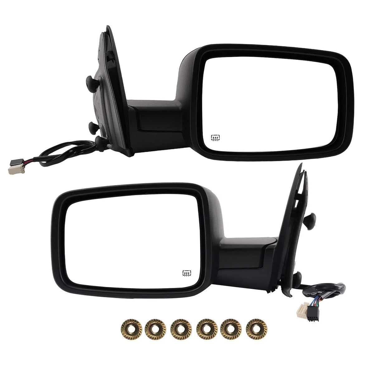 Heated Power Glass Side View Mirror Pair for Dodge Ram 1500 (2009–2018)