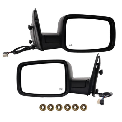 Heated Power Glass Side View Mirror Pair for Dodge Ram 1500 (2009–2018)